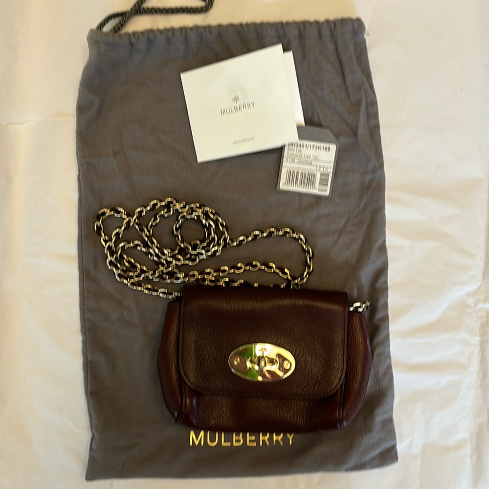 Mulberry Mini Lily in Oxblood Natural Vegetable Tanned Leather